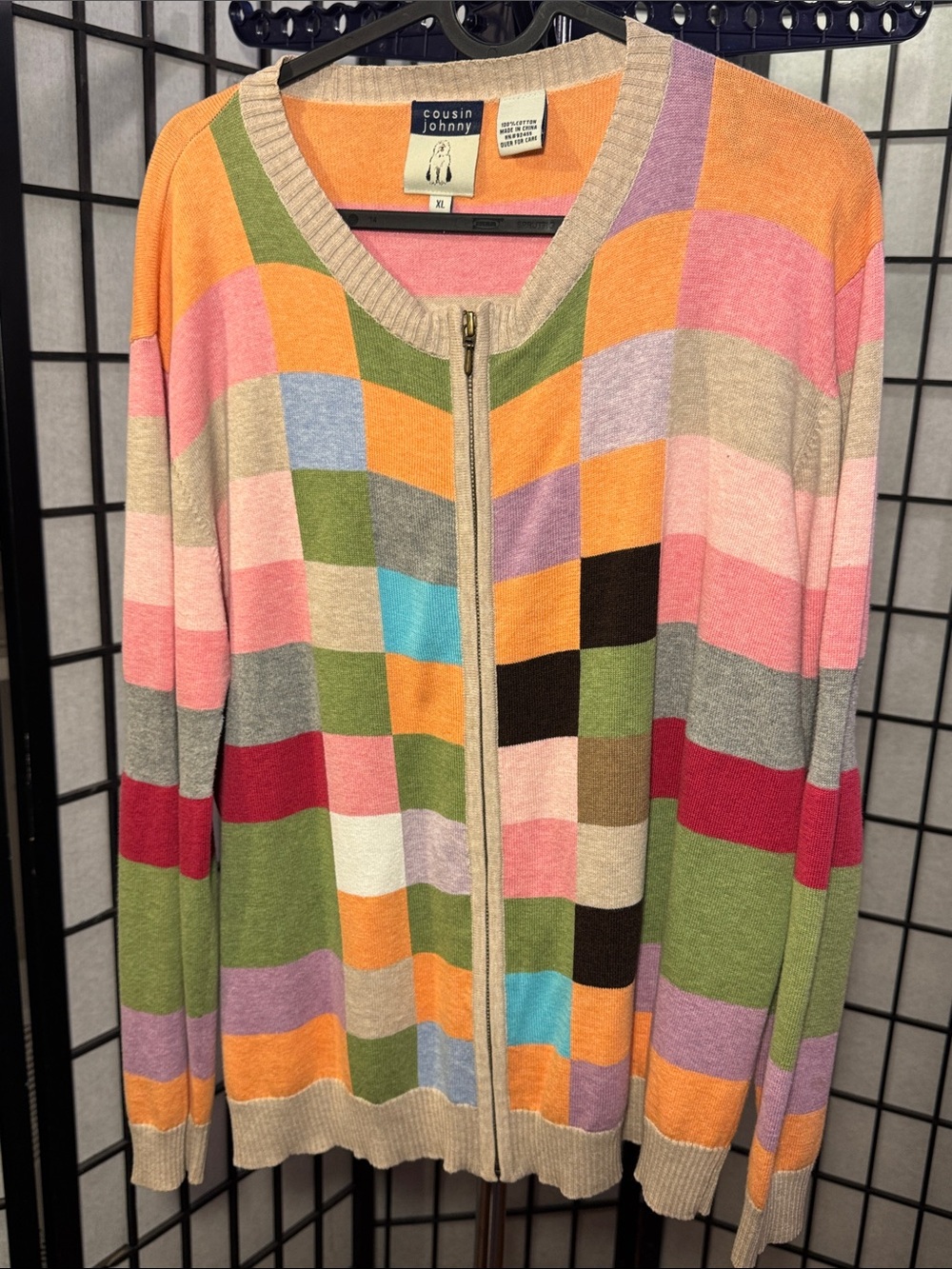 Cousin Johnny Multicolor Zip Cardigan Sweater